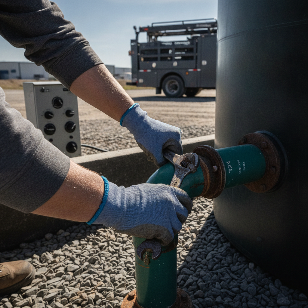 Commercial Septic Services no peoples faces just hands