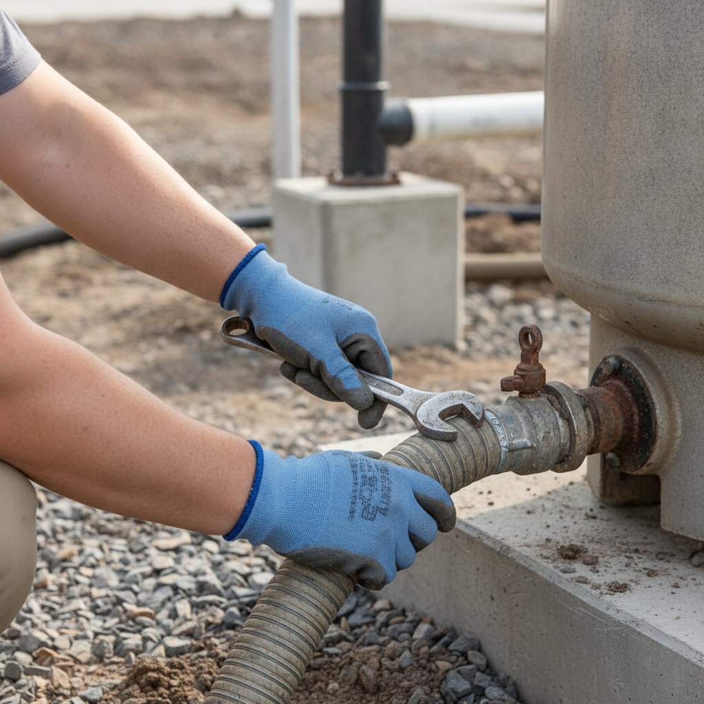 Commercial Septic Services no peoples faces just hands