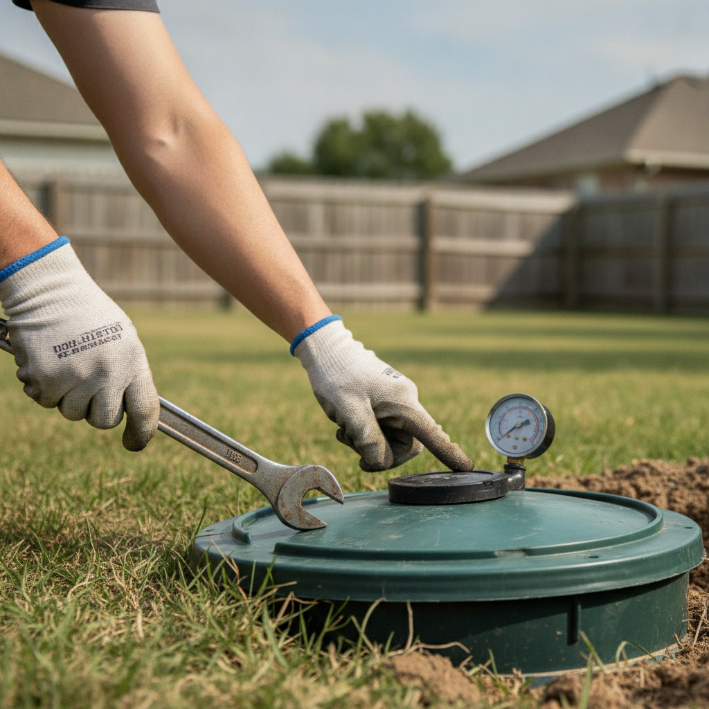 Residential Septic Services no peoples faces just hands