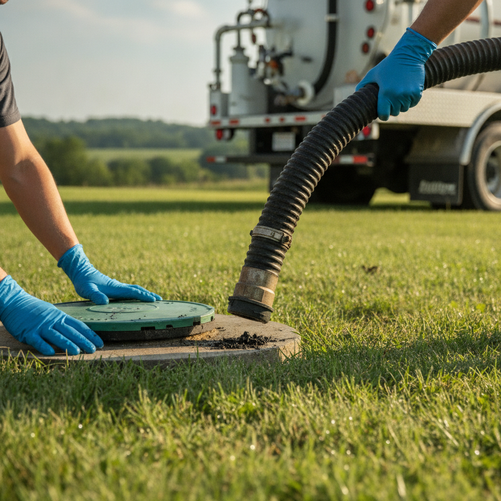Septic Waste Removal no peoples faces just hands